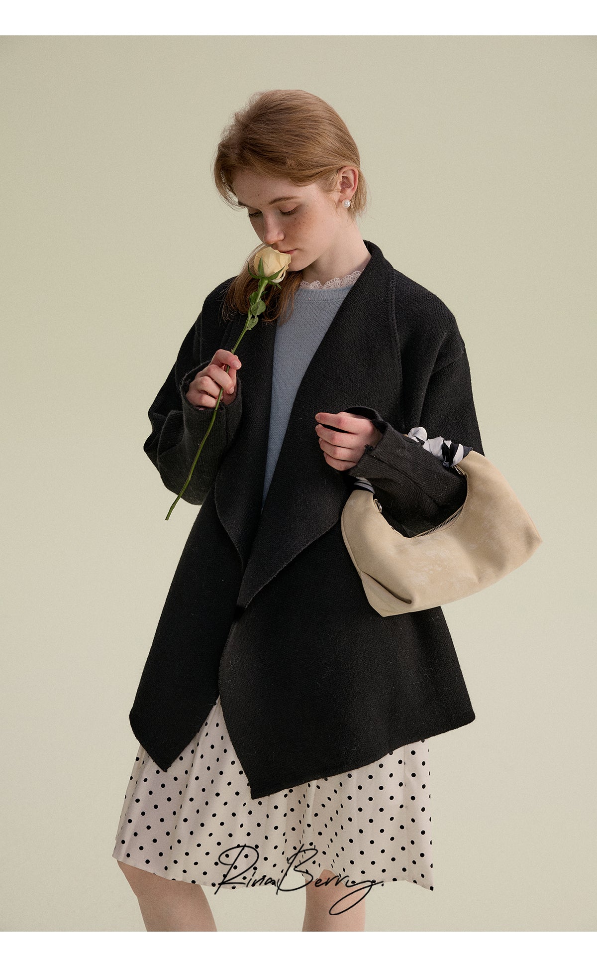 Short Coat With Large Lapels