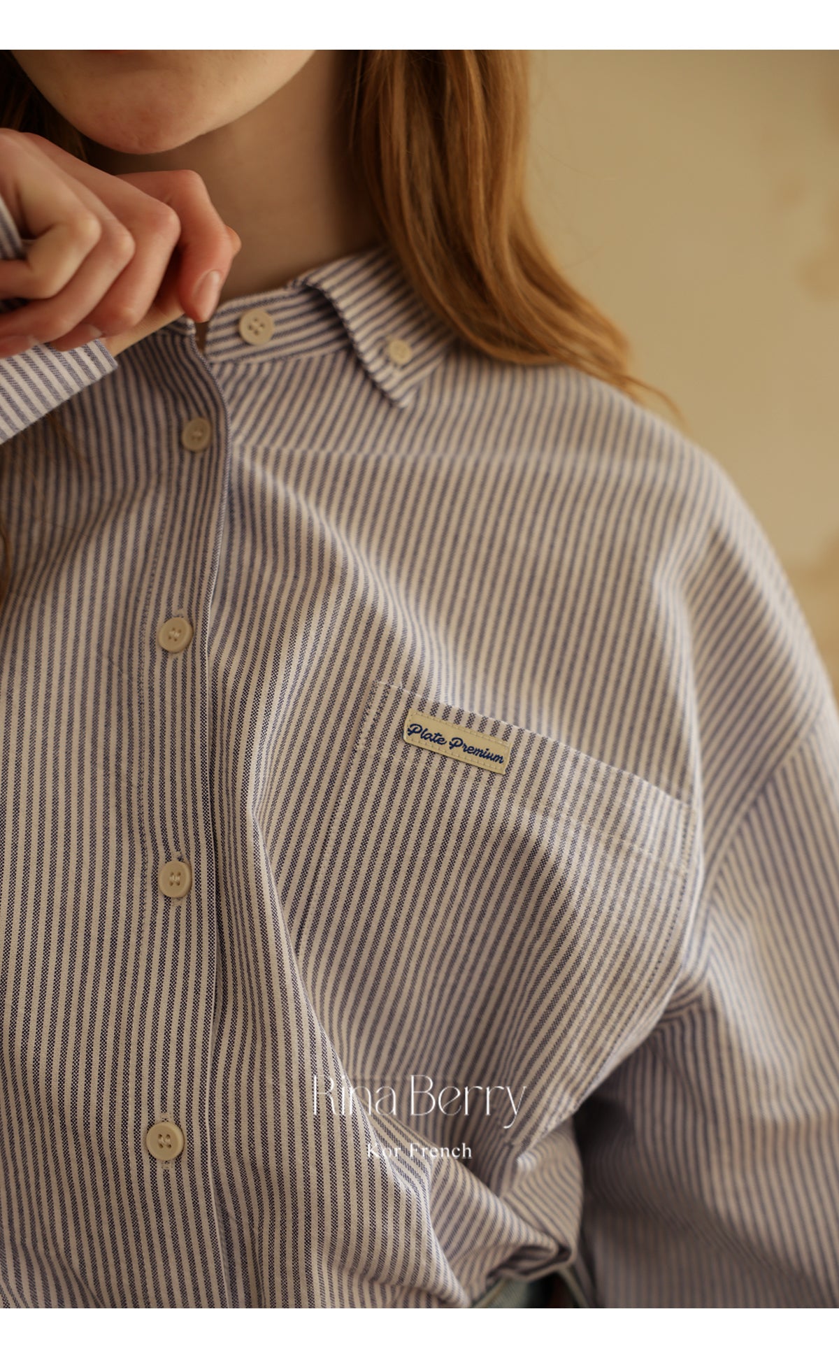 Striped Drop Shoulder Button-Down Shirt