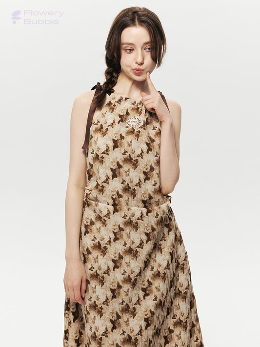 Crinkled Asymmetrical Dress With Pointed Hem And Tie Straps