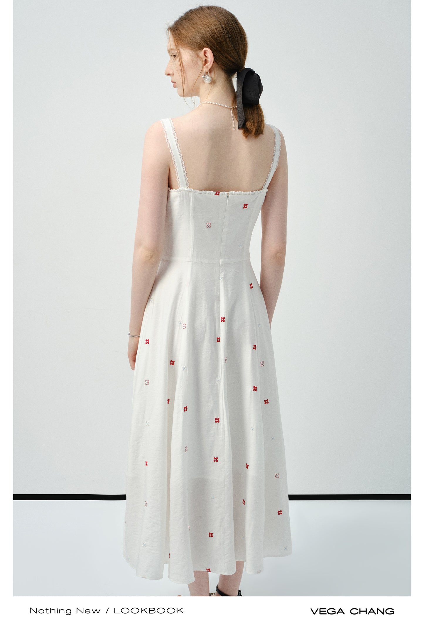 Embroidered Floral Bustier Dress