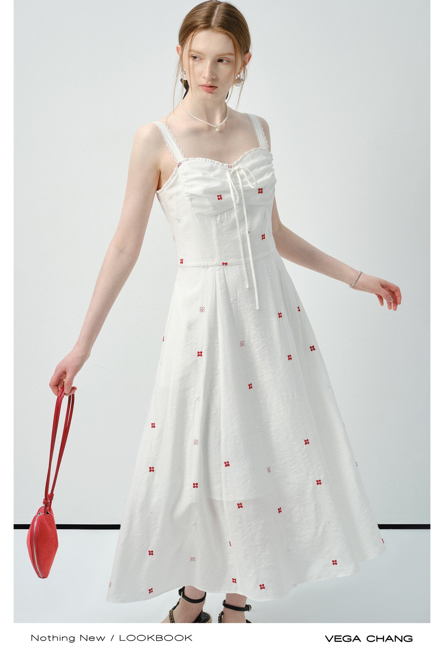 Embroidered Floral Bustier Dress