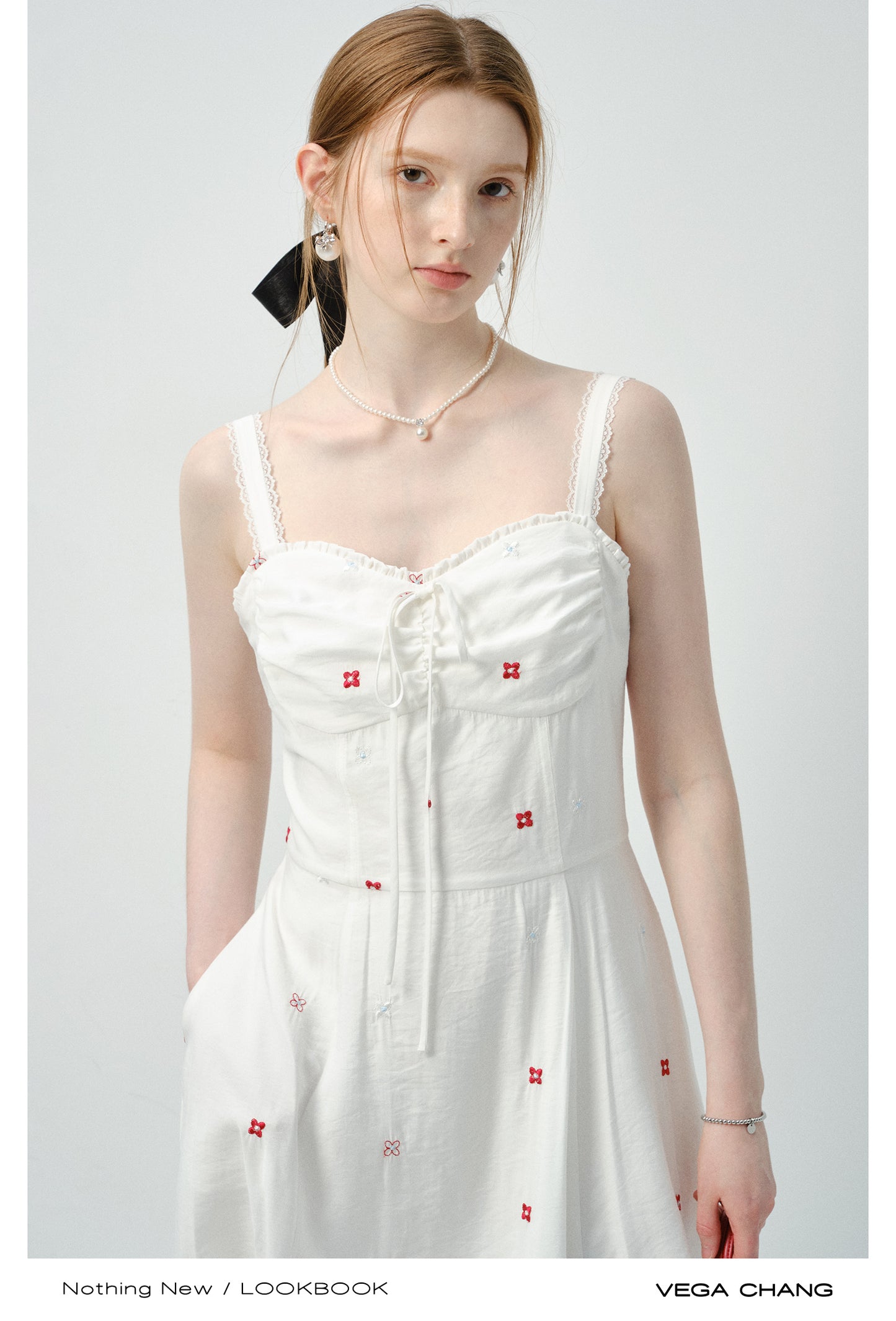 Embroidered Floral Bustier Dress