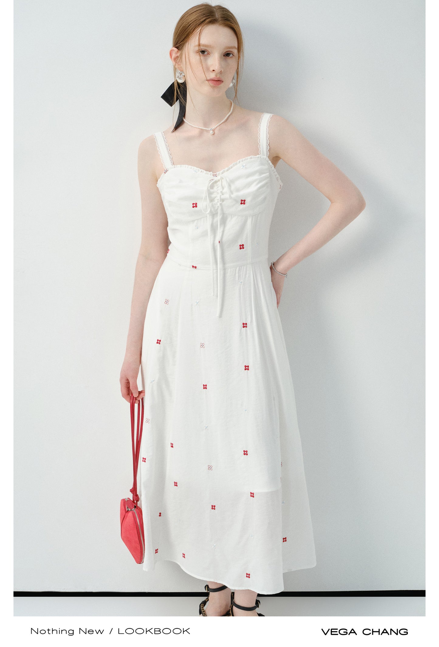 Embroidered Floral Bustier Dress