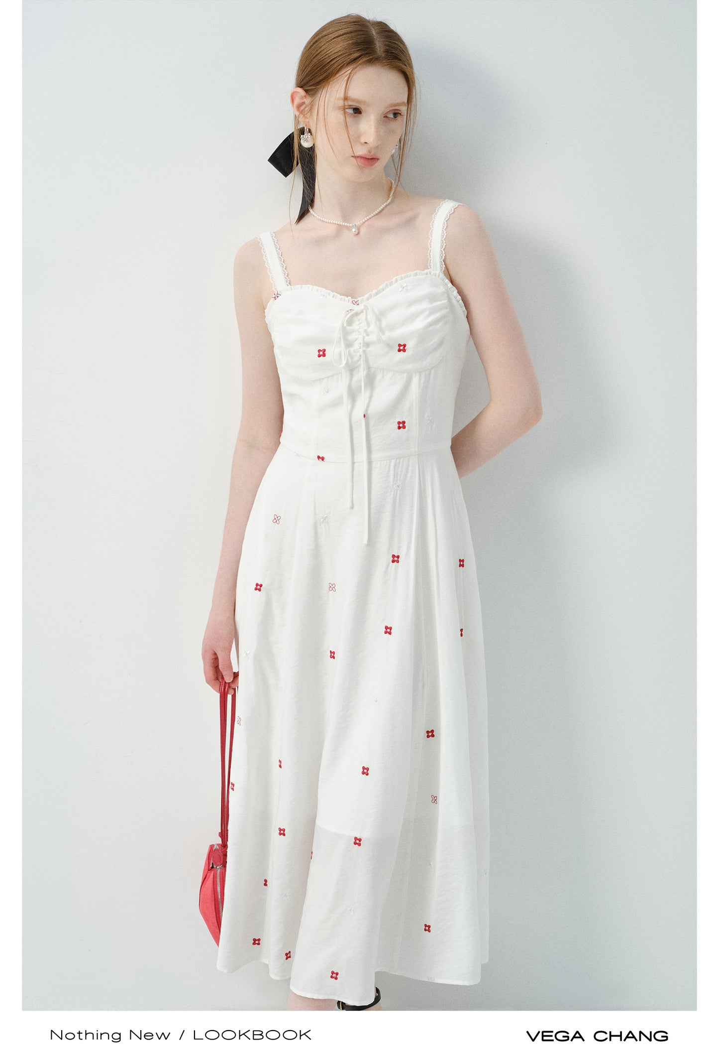 Embroidered Floral Bustier Dress