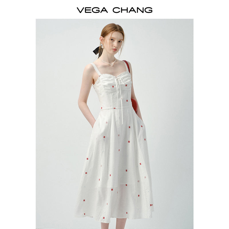 Embroidered Floral Bustier Dress