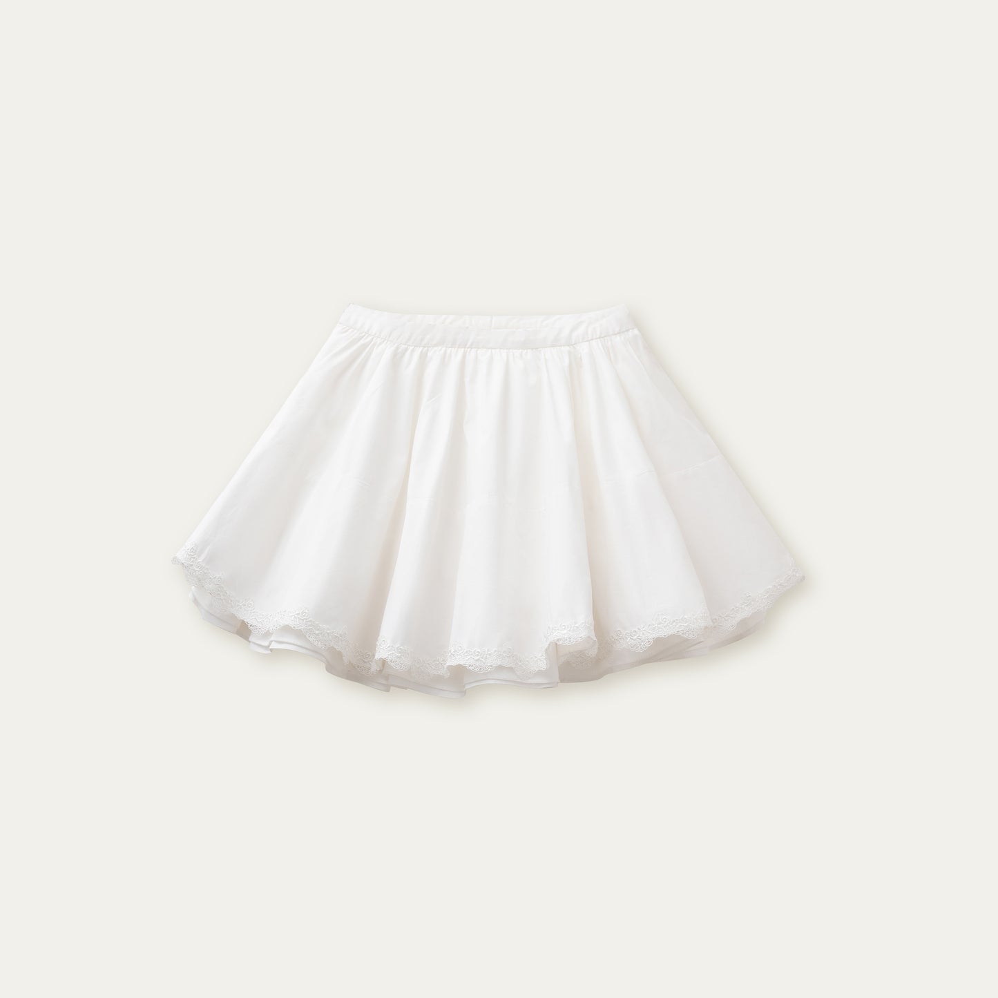 Scalloped Collar Blouse & Matching Mini Skirt