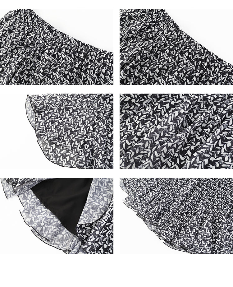 Floral Voluminous Mini Skirt With Lining