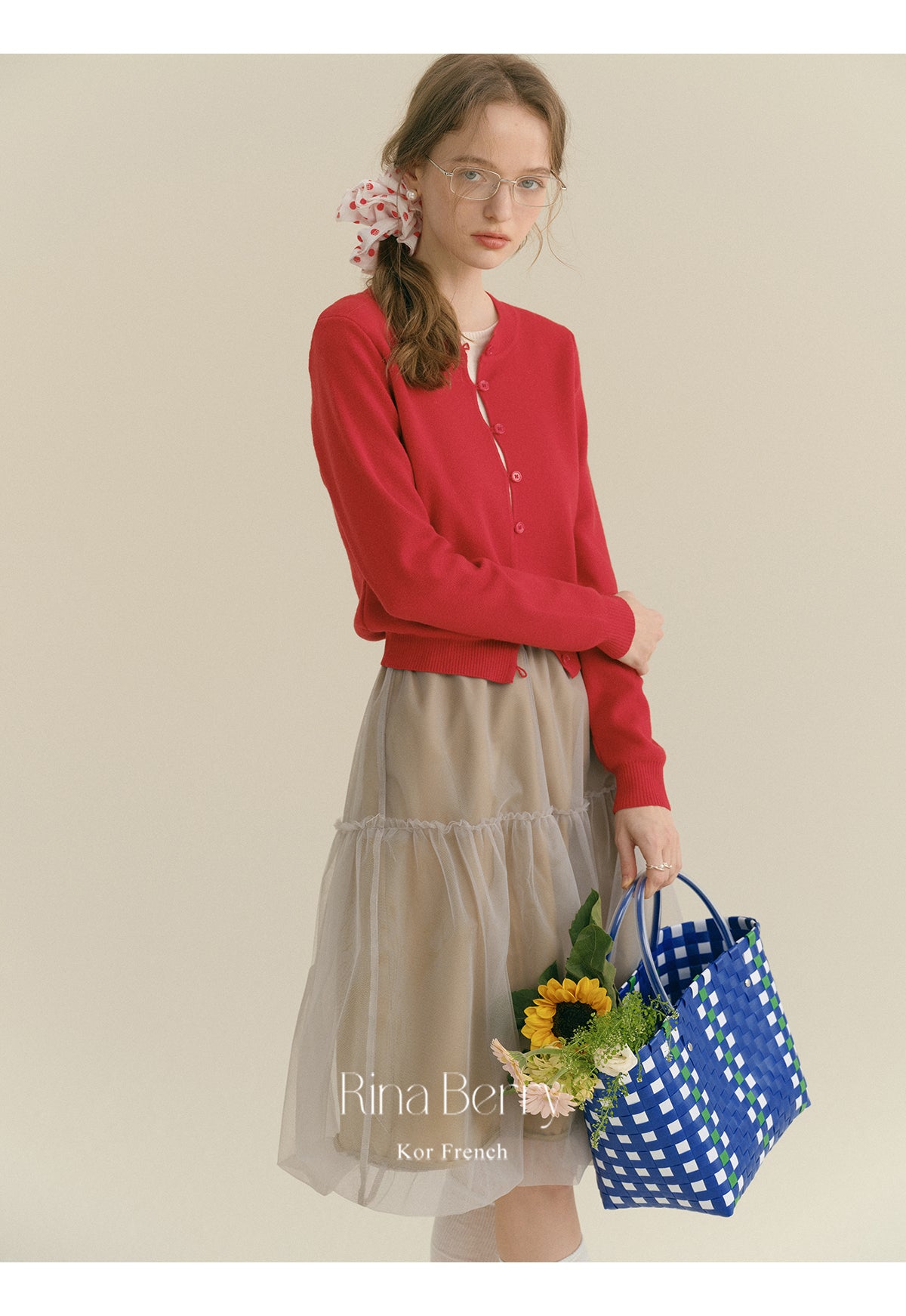 Sheer Mesh Bubble Skirt In Midi Length
