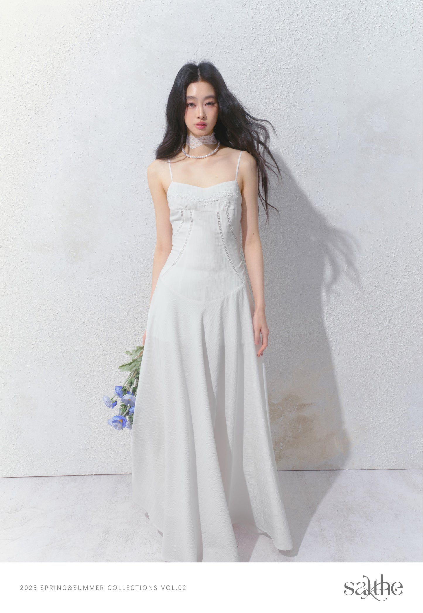 Flowy Embroidered Dress & Slim Fit Sheer Shirt