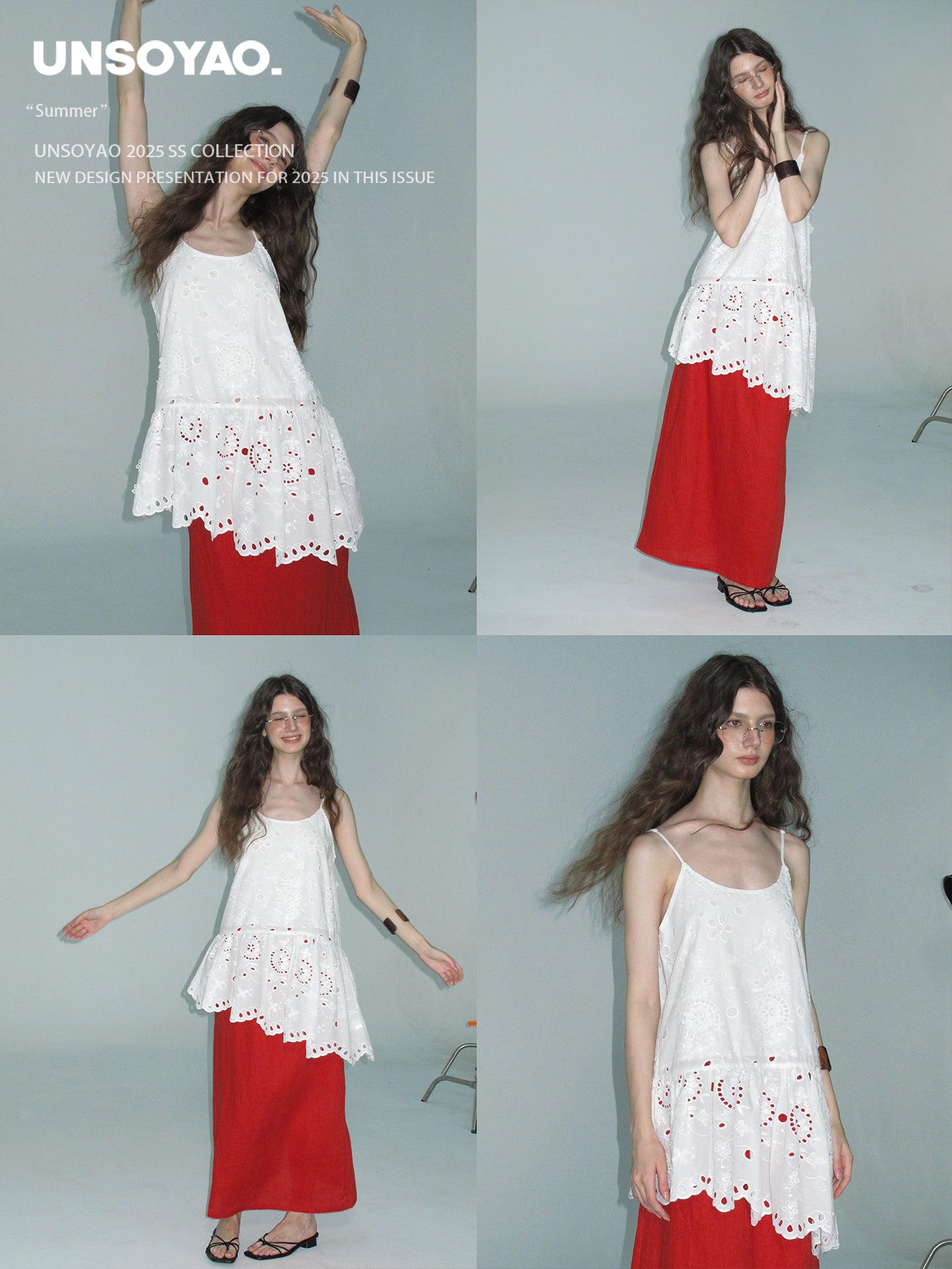 Embroidered Asymmetric Peplum Cami Top