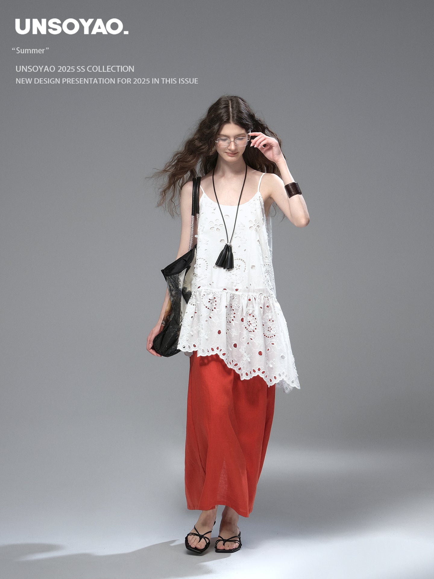 Embroidered Asymmetric Peplum Cami Top