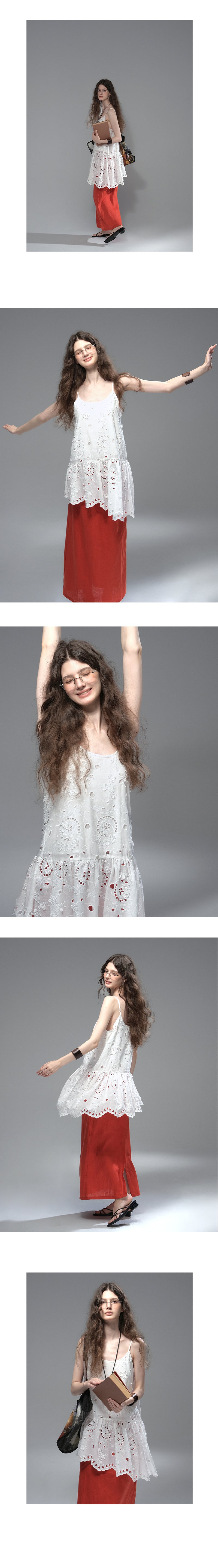 Embroidered Asymmetric Peplum Cami Top
