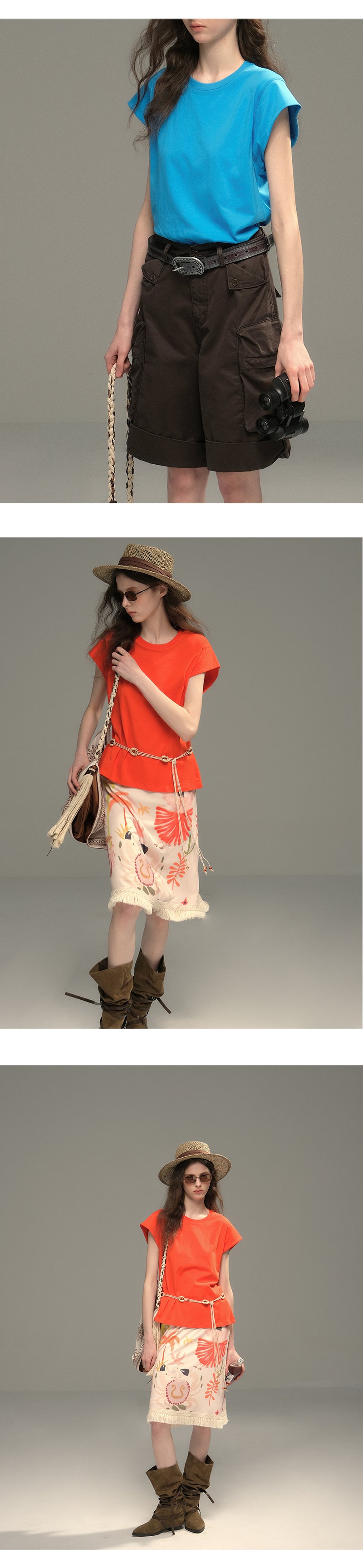 Minimal Cotton Cap-Sleeve Top