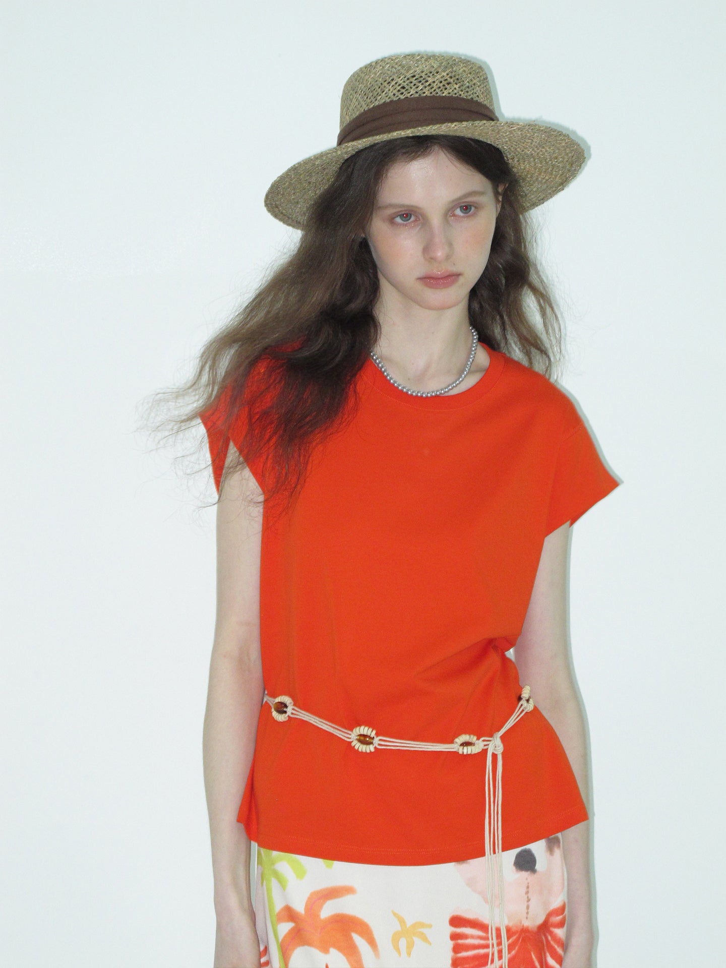 Minimal Cotton Cap-Sleeve Top