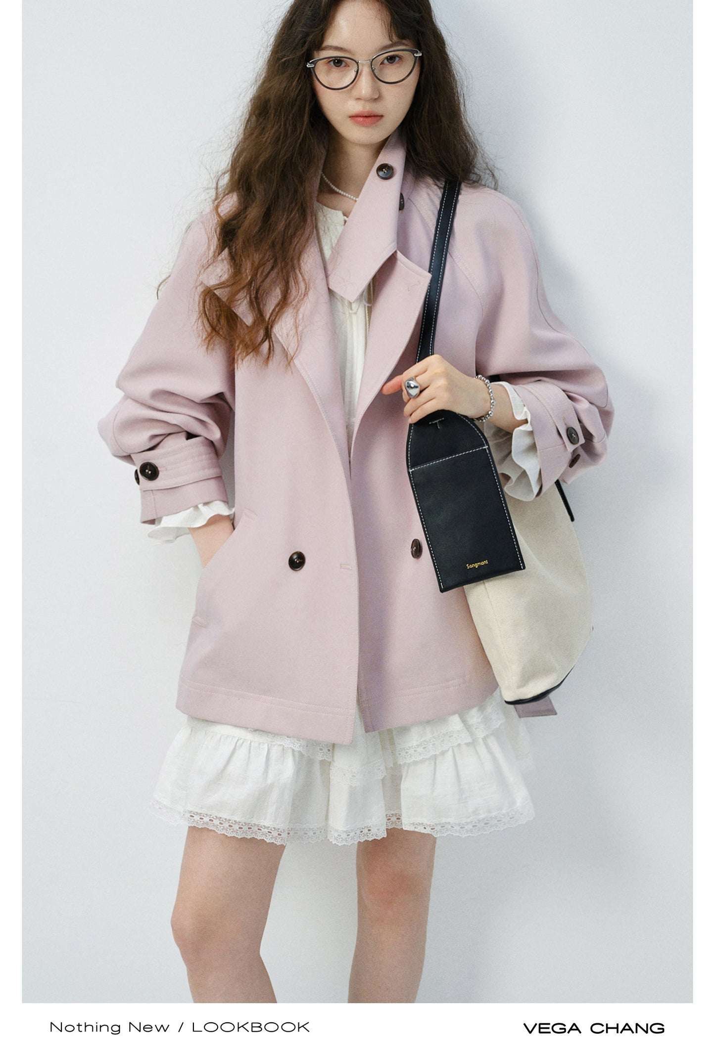 Relaxed-Fit Short Belted Trench With Drop Shoulders