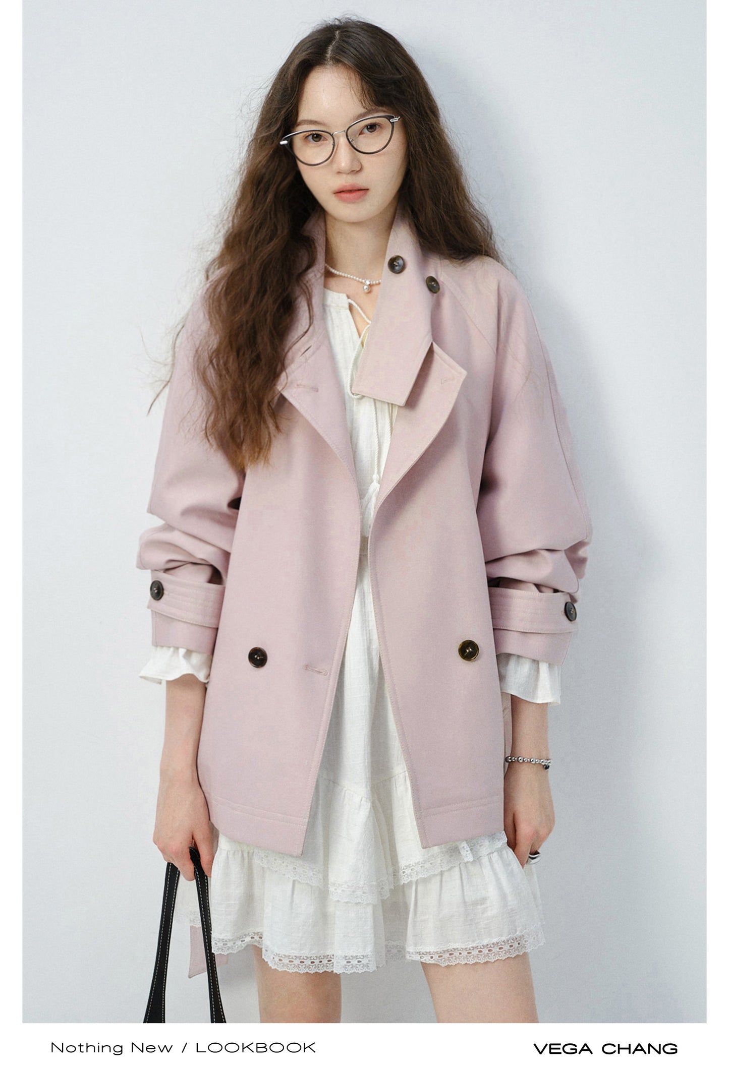 Relaxed-Fit Short Belted Trench With Drop Shoulders