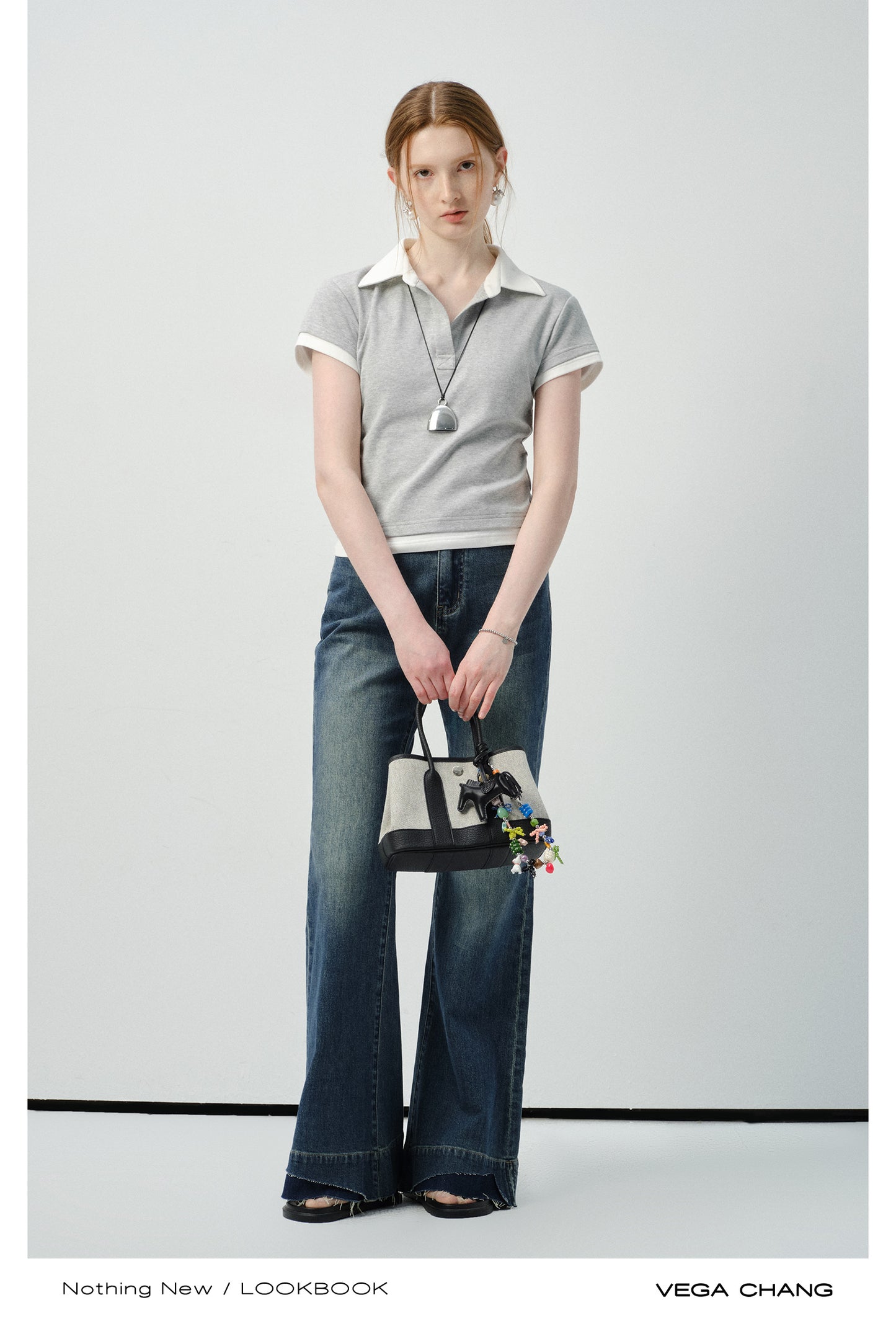 Layered-Look Two-Tone Polo Shirt