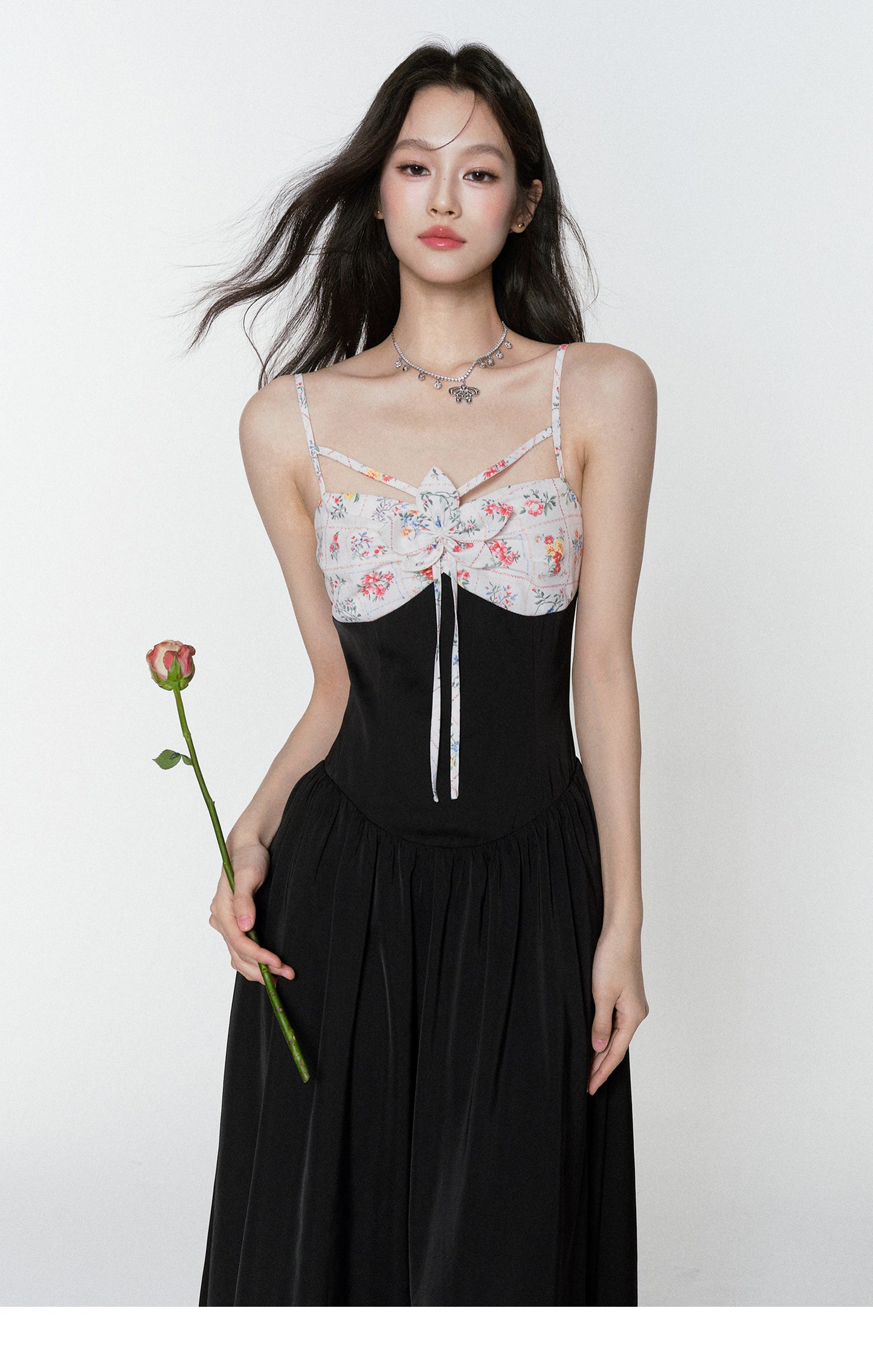 Floral Paneled Summer Dress