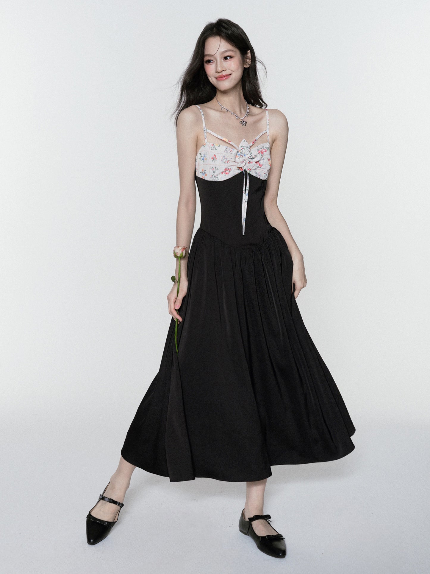 Floral Paneled Summer Dress