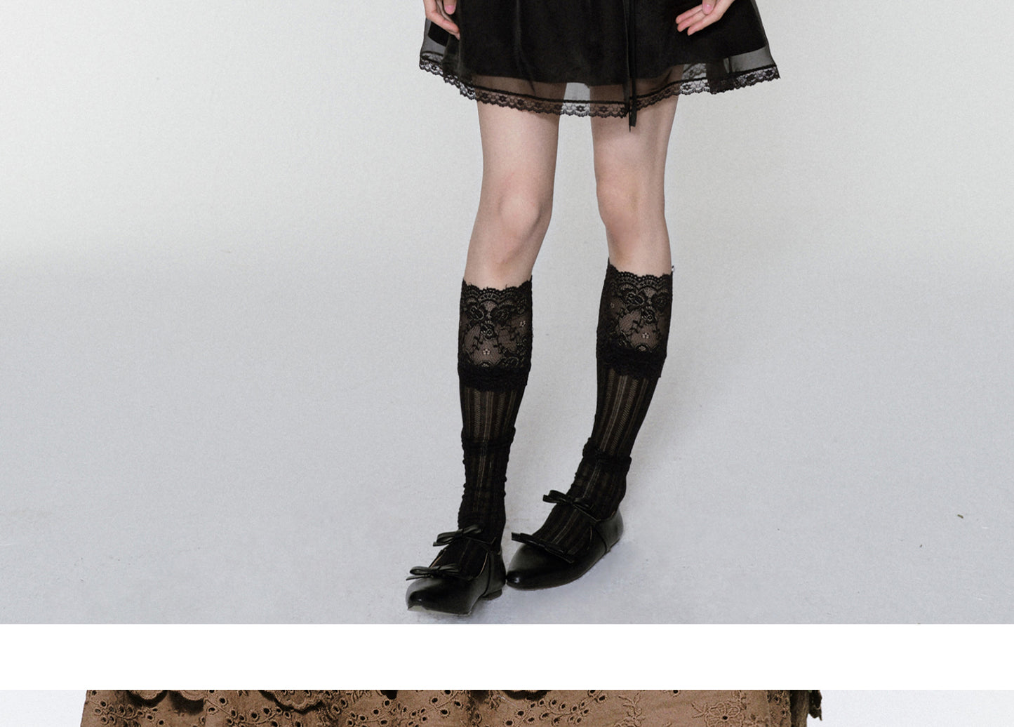 Delicate Striped Lace Socks
