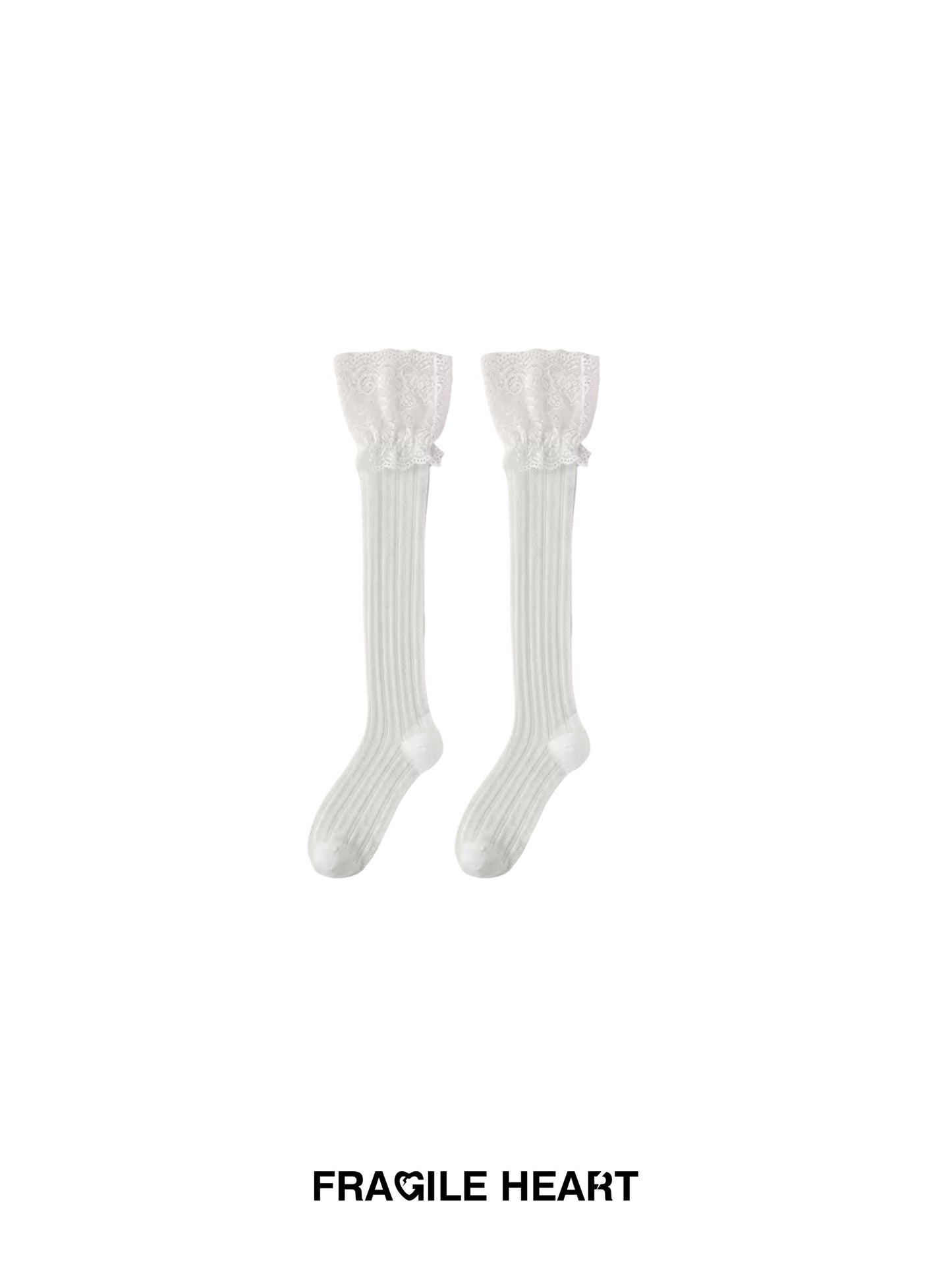 Delicate Striped Lace Socks