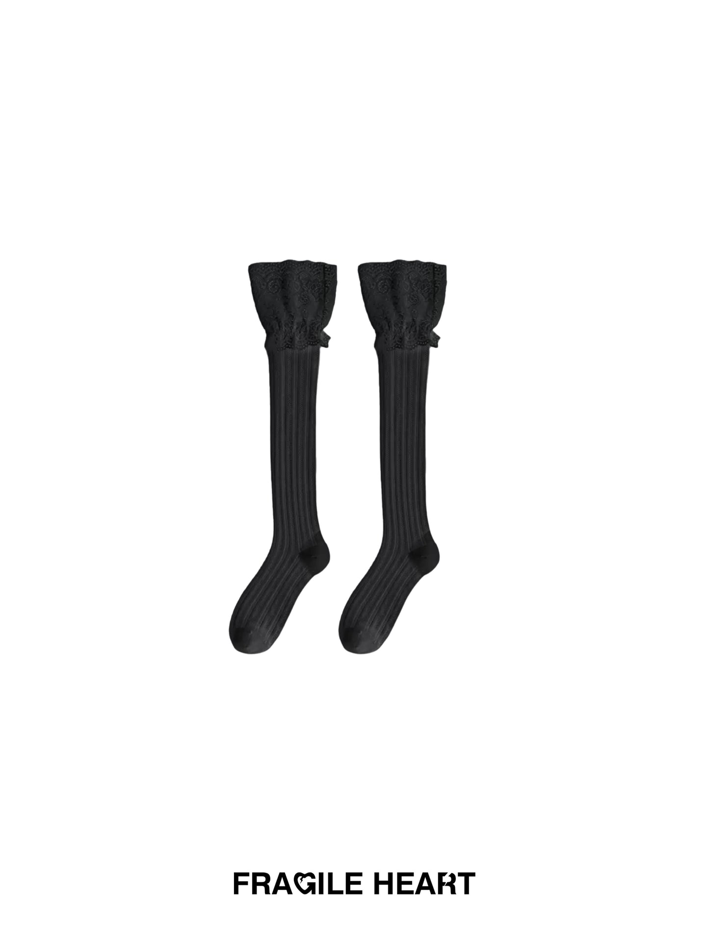 Delicate Striped Lace Socks
