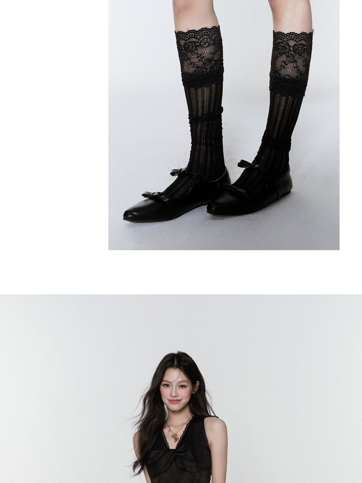 Delicate Striped Lace Socks