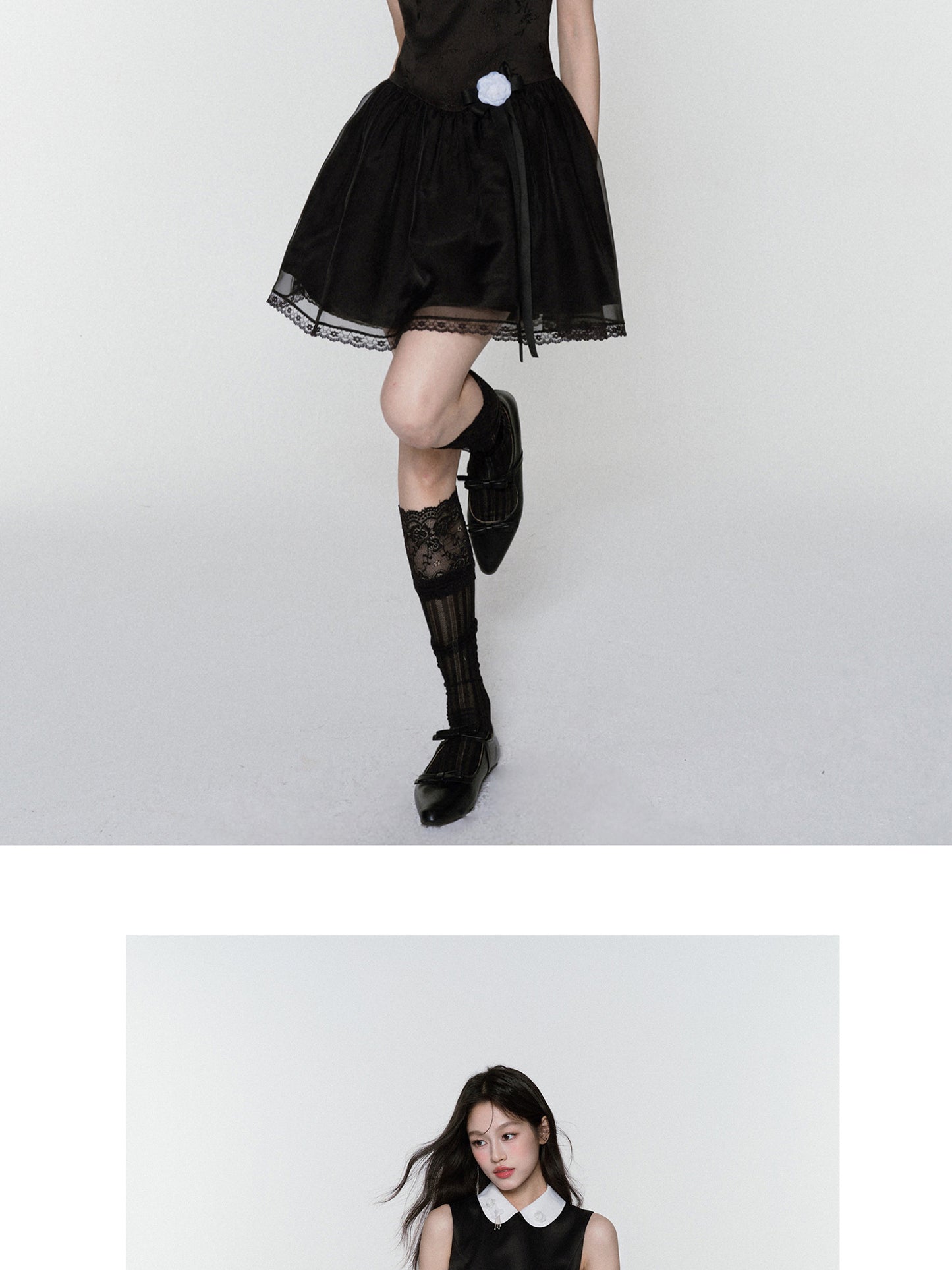 Delicate Striped Lace Socks