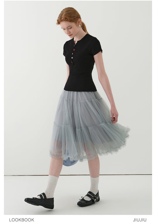 Voluminous A-Line Tulle Skirt