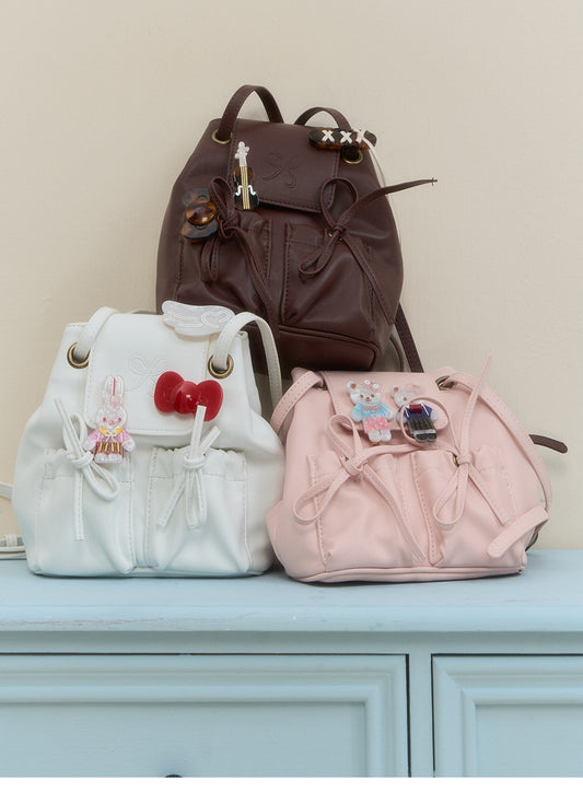 Faux Leather Backpack In 3 Colors