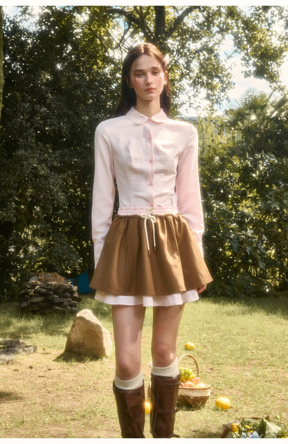 Fluffy Layered Skirt With Pintuck Detail