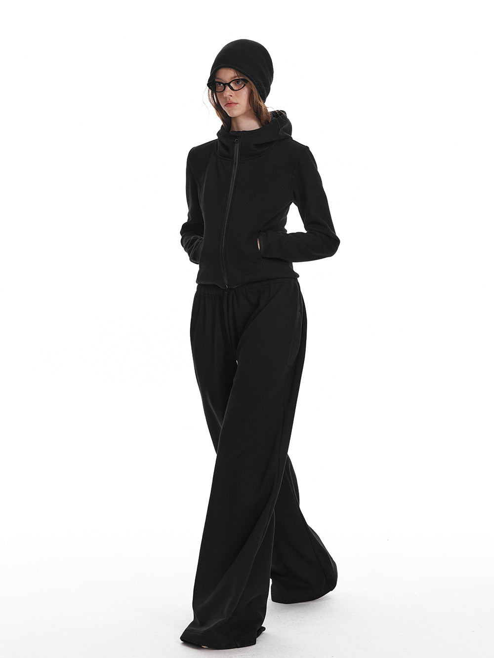 Full Length Fleece Lined Wide-Leg Pants
