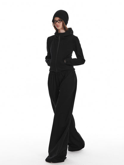 Full Length Fleece Lined Wide-Leg Pants