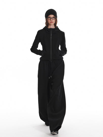 Full Length Fleece Lined Wide-Leg Pants