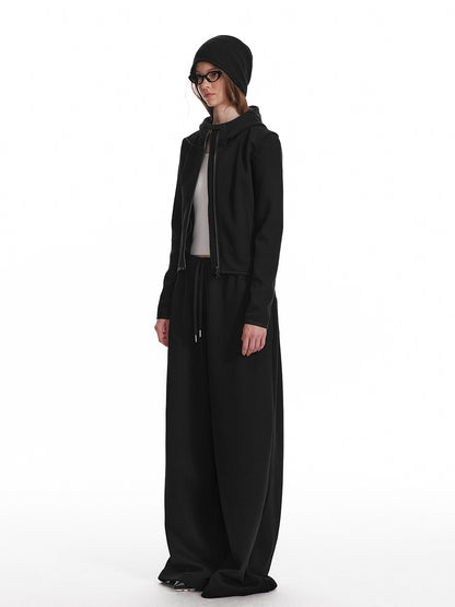 Full Length Fleece Lined Wide-Leg Pants