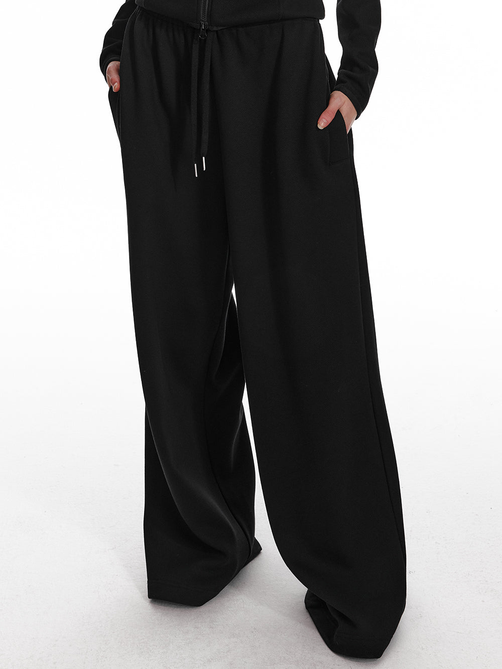 Full Length Fleece Lined Wide-Leg Pants