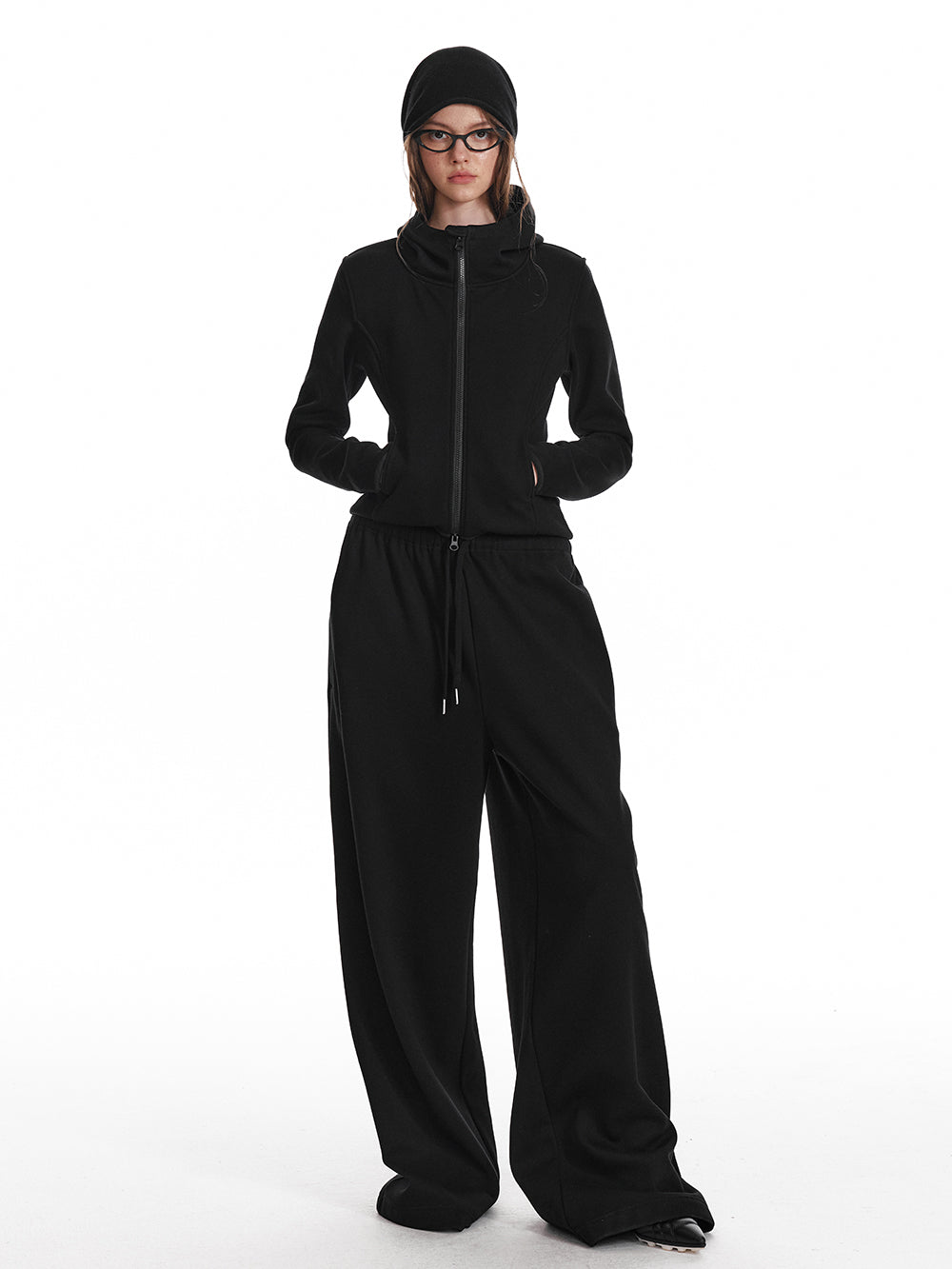 Full Length Fleece Lined Wide-Leg Pants