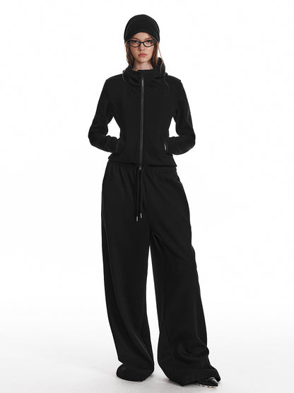 Full Length Fleece Lined Wide-Leg Pants