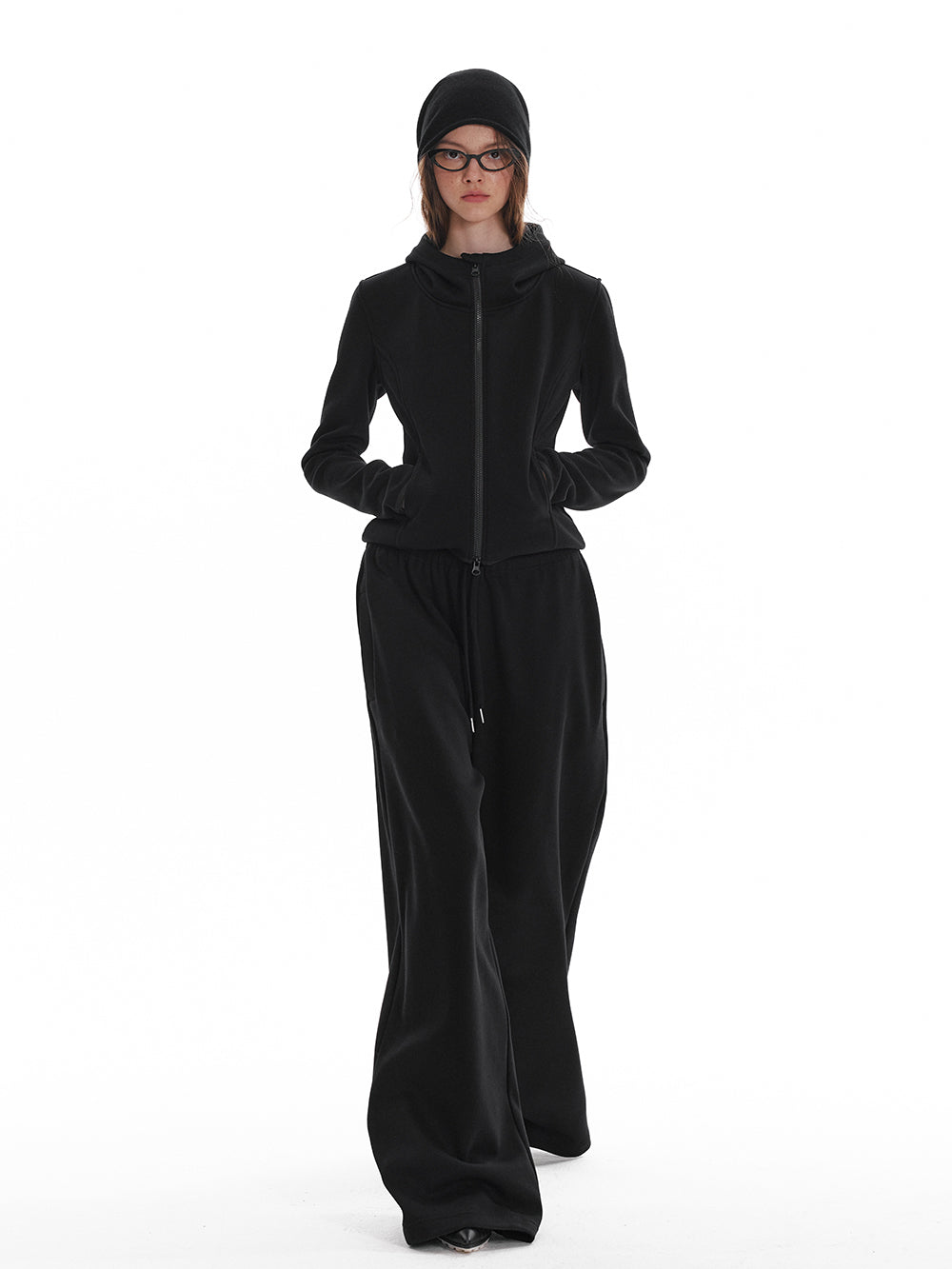 Full Length Fleece Lined Wide-Leg Pants