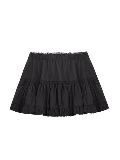 Gathered Ballet-Style Micro Mini Skirt