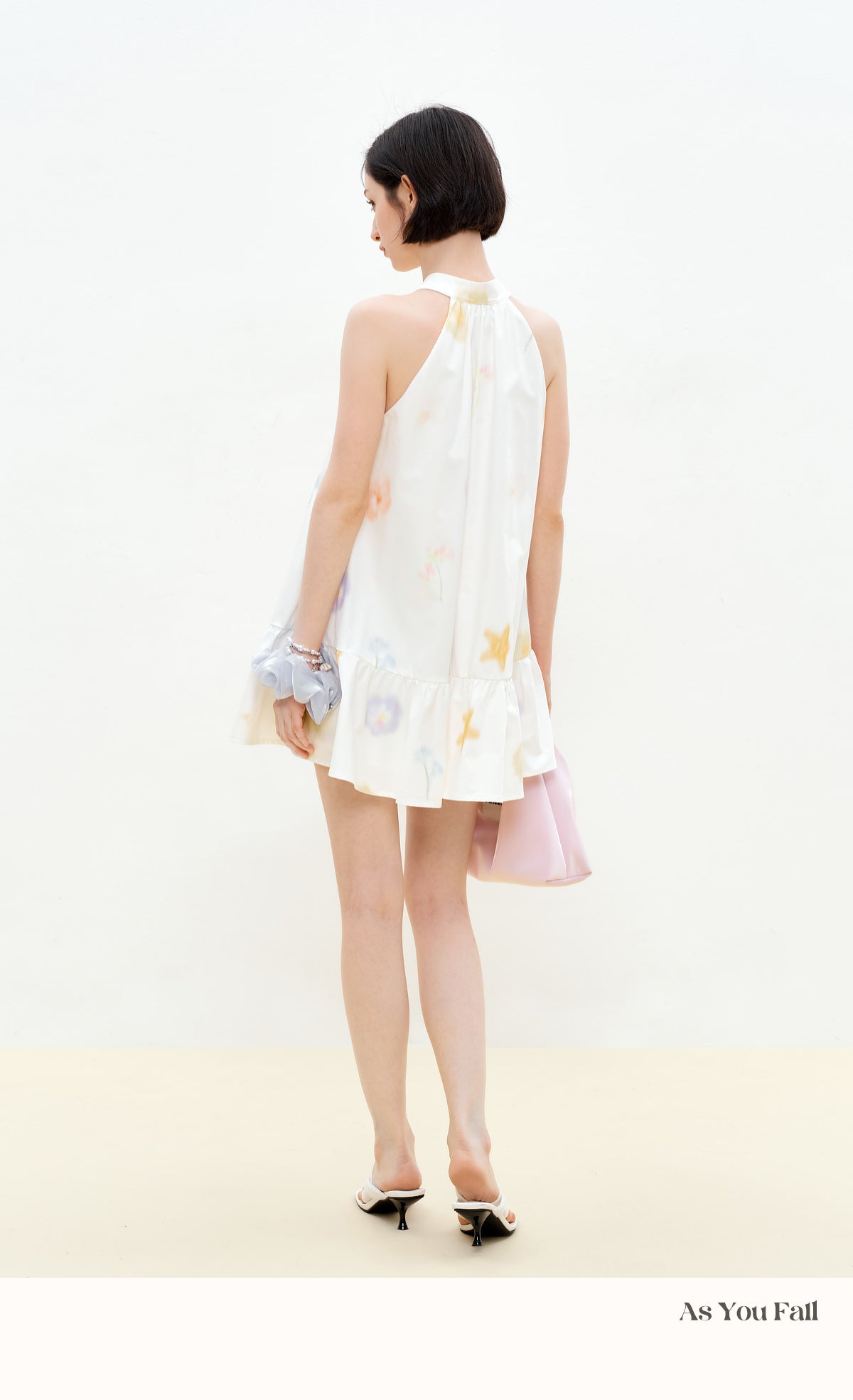 Printed Button-Front Sleeveless A-Line Dress