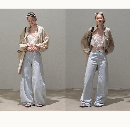 Drawstring Cropped Bubble Jacket