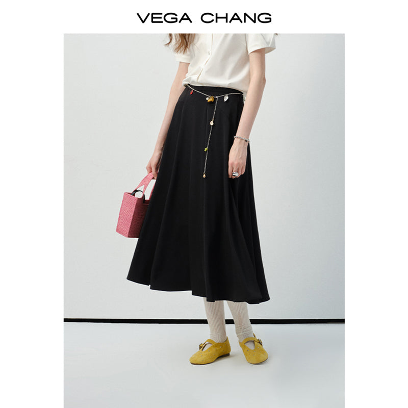 A-Line Flowy Skirt With Soft Drape