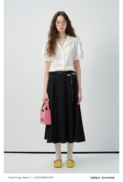 A-Line Flowy Skirt With Soft Drape