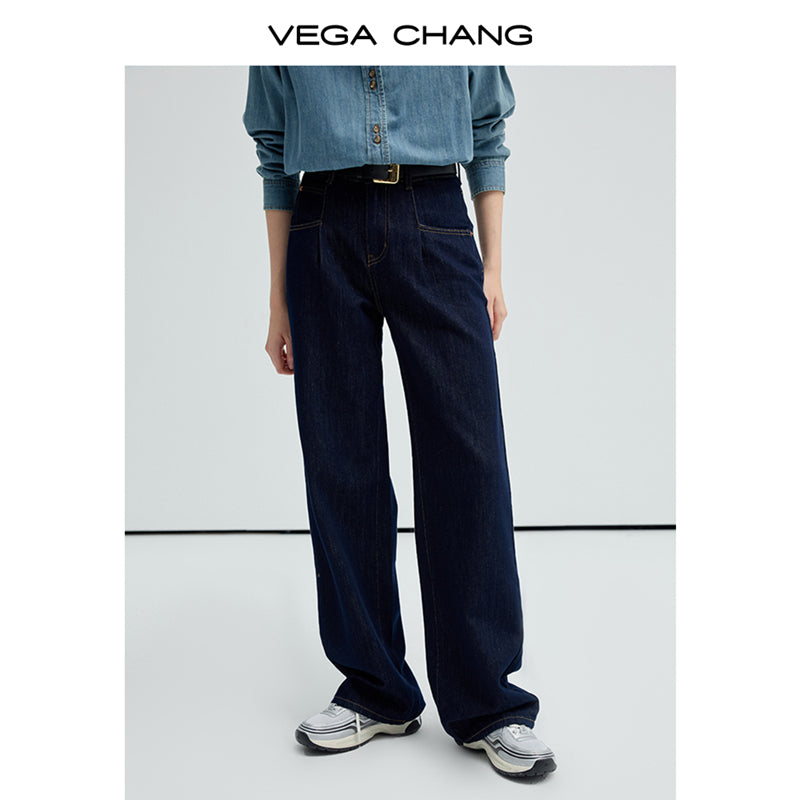 Versatile High Waisted Straight-Leg Jeans