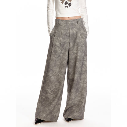 Vintage-Inspired Tie Front Shirt / Wide-Leg Pants
