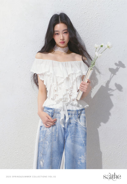 Ruffled Layer Two-Way Halter Top