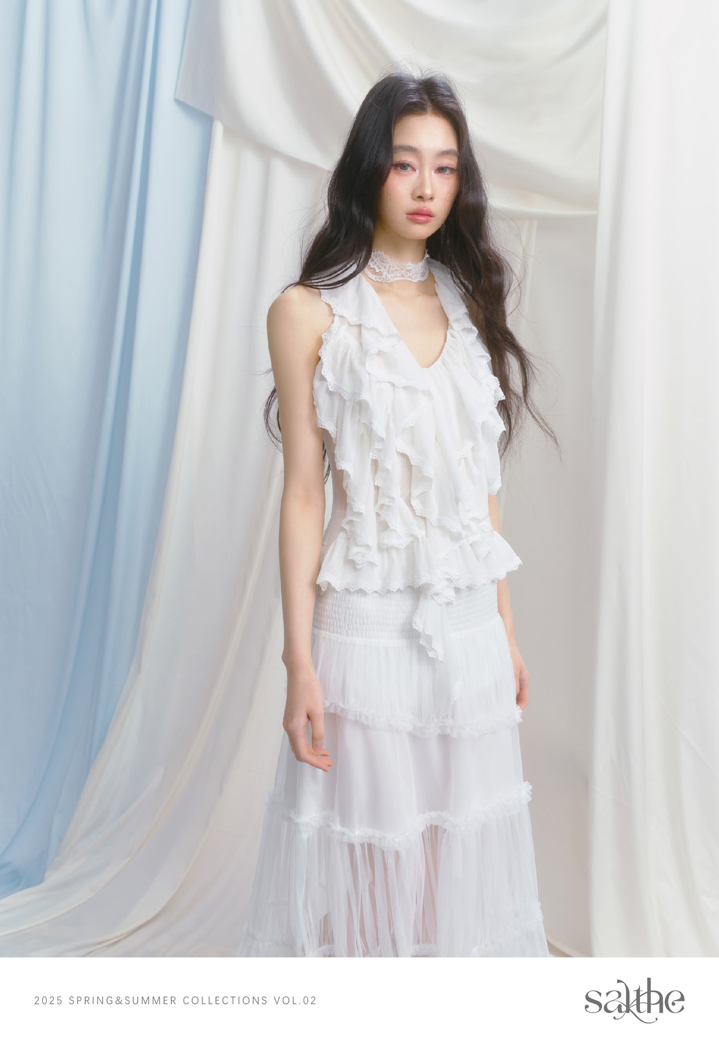 Ruffled Layer Two-Way Halter Top