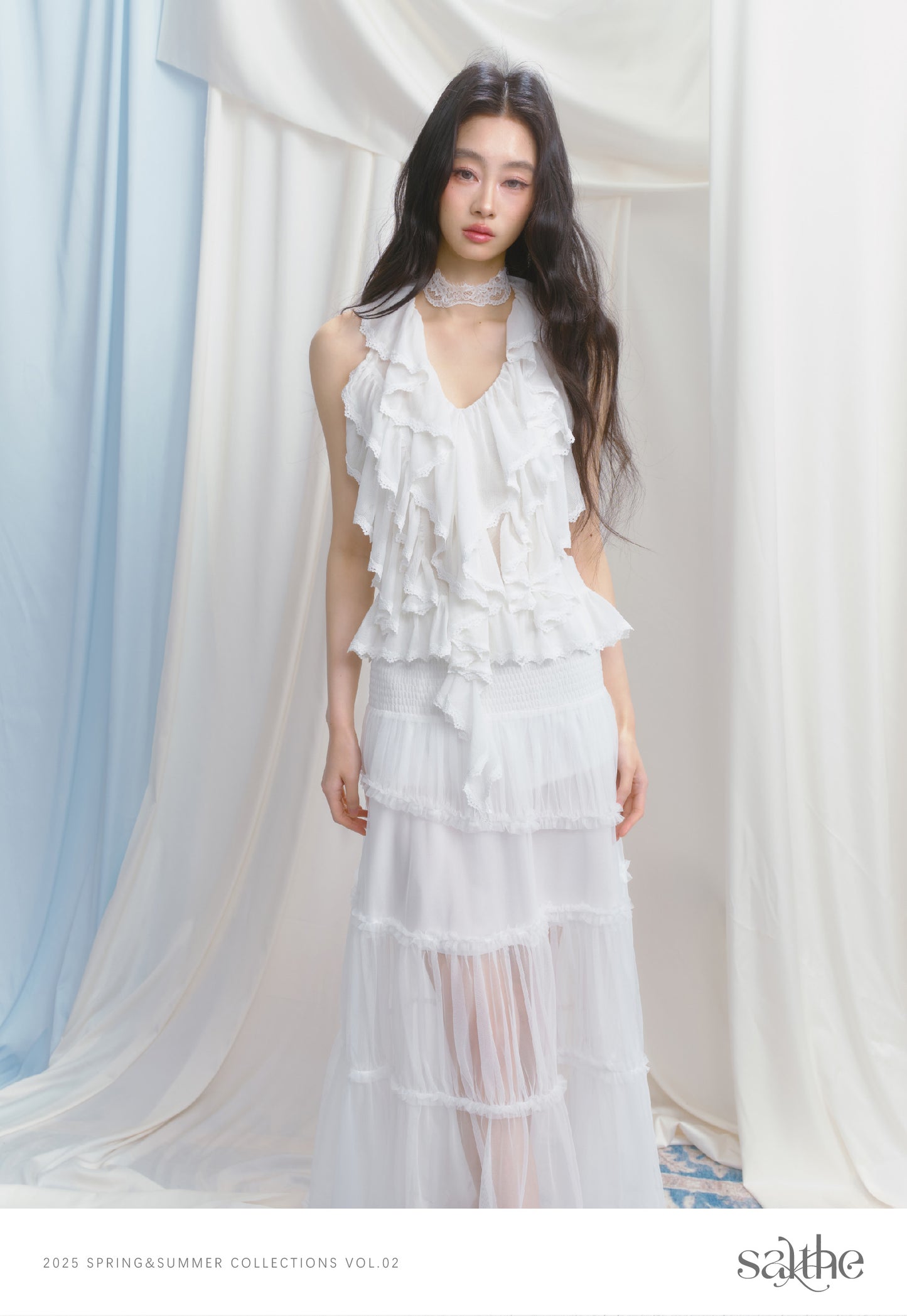 Ruffled Layer Two-Way Halter Top