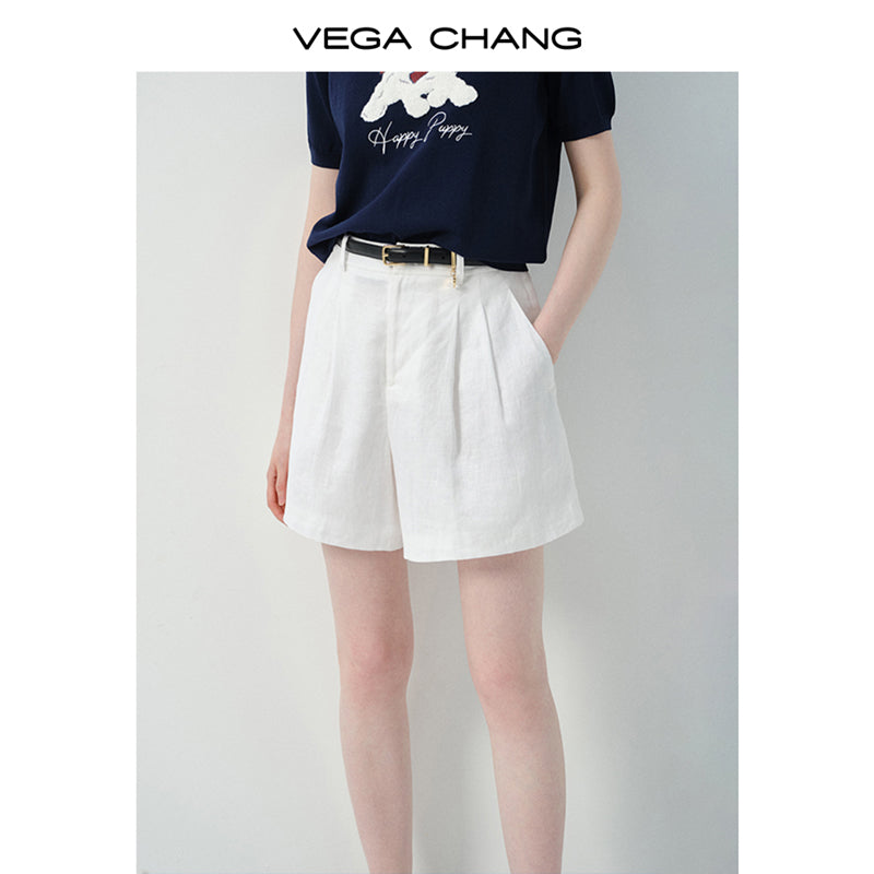 Linen High-Rise Short Pants